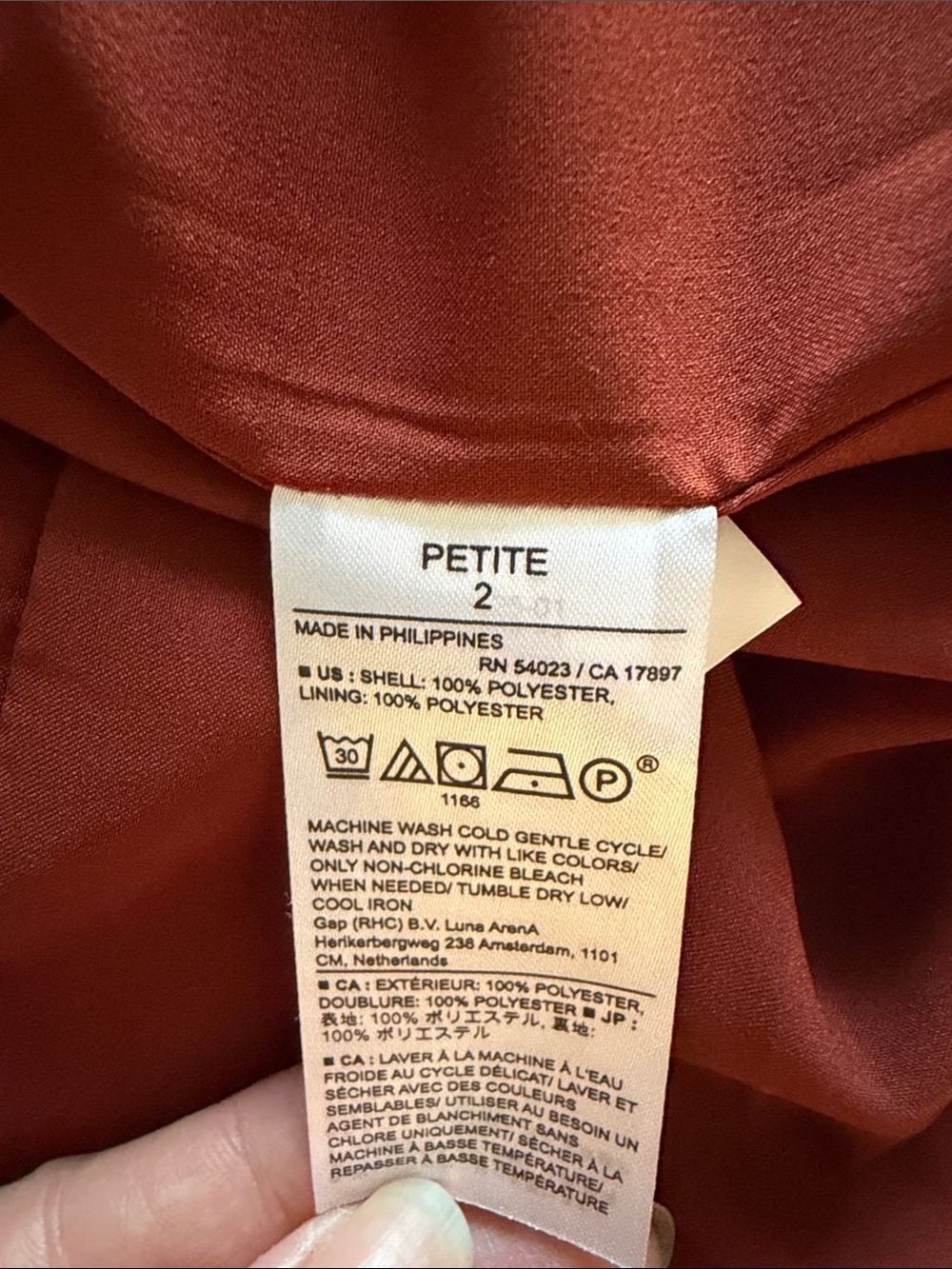 Banana Republic Rust V-Neck Midi Dress - Picture 5 of 6